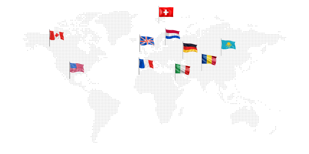 Ferisoft'un hizmet verdiği ülkeler haritası